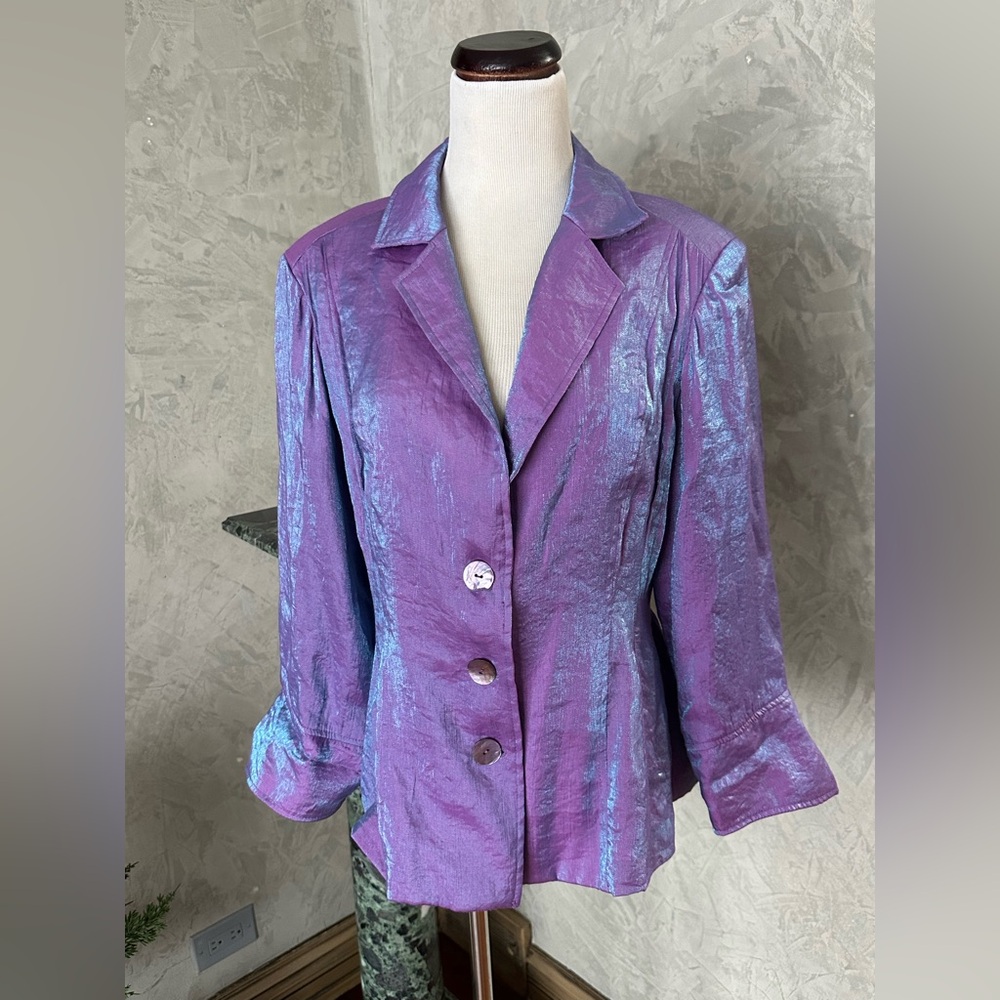 Iridescent Purple Women's Blazer Jacket